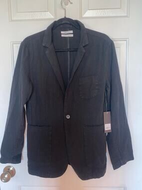 One Teaspoon X Man Blazer Mr. Smith Jacket Black One Button 100% Cotton S NWT